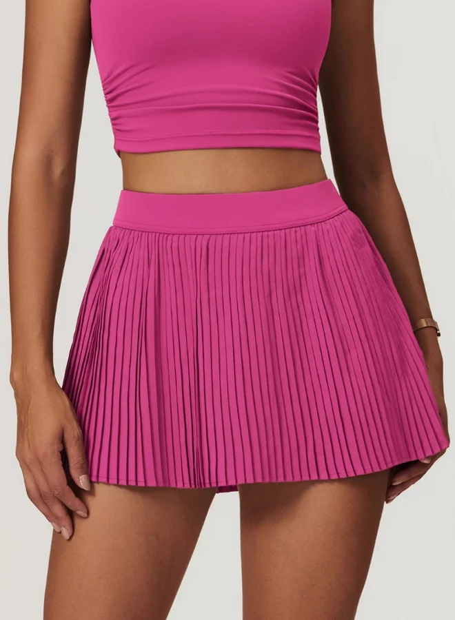 KAWN.YOGA Womens High Waist Contour Workout Sport Yoga Skirt Tummy Control
