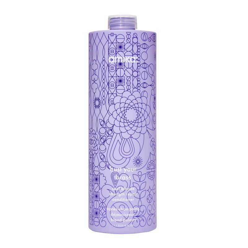 amika amika bust your brass cool blonde strength repair conditioner 1000ml