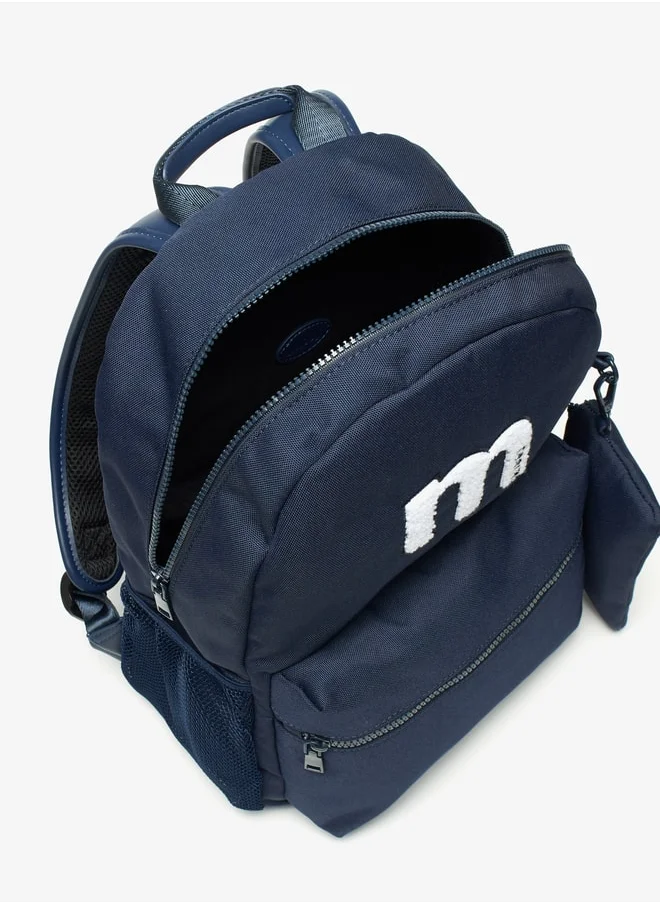 ميسي Women Missy Logo Detail Backpack with Adjustable Straps and Zip Closure