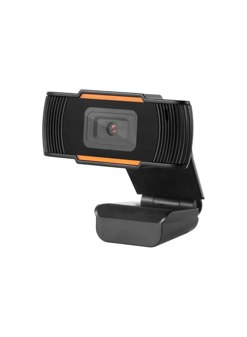 كاميرا ويب USB مع ميكروفون مدمج، جودة 1080p FHD بسرعة 30 إطار في الثانية، لون أسود وبرتقالي – متوافقة مع الكمبيوتر المكتبي واللابتوب، ويندوز، ماك، لينكس للاجتماعات والبث ومكالمات الفيديو - Image 2