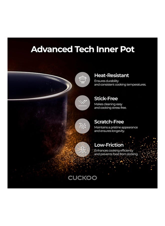 كوكو طباخ أرز ميكوم CUCKOO بسعة 6 أكواب، طباخ متعدد الاستخدامات صغير مع سلة بخار، 11 وضع طهي للأرز الأبيض والأرز البني والمزيد، وعاء داخلي غير لاصق، صنع في كوريا، سعة 1.08 لتر - Image 4