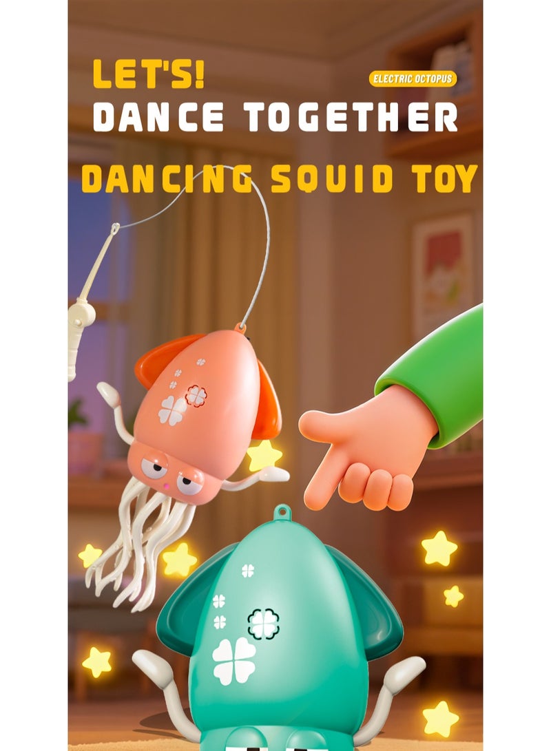 LIXADA لعبة الأخطبوط الكهربائي الراقص، لعبة الأخطبوط الزاحف الراقص مع تجنب العقبات تلقائيًا، لعبة حساسية الأخطبوط السحرية المجنونة ذات 8 أرجل مع أضواء LED وموسيقى، ذات توجيه ذاتي (أصفر) - Image 2