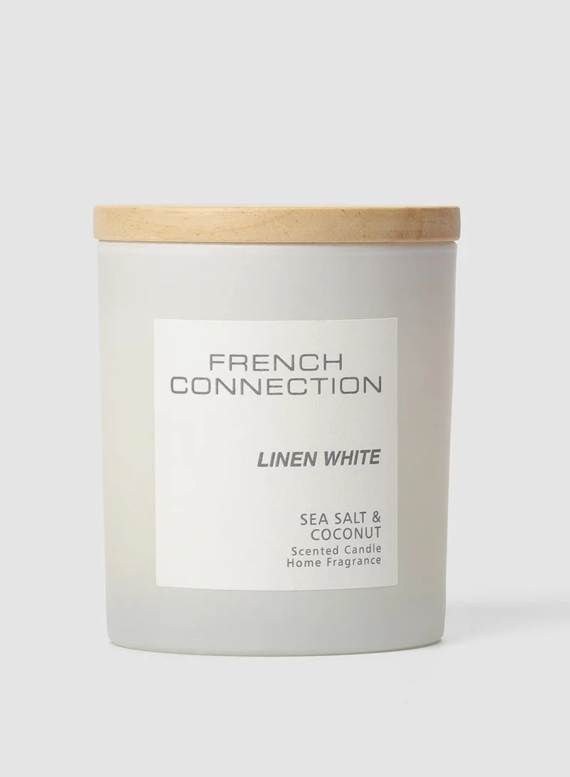 فرنش كونكشن شمعة ملح البحر وجوز الهند بنطاق باستيل - متوسطة