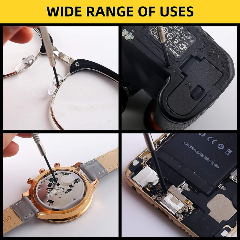 HIKETOLIGHT Magnetic Eyeglass Repair Kit, Glasses Repair Kit with Eyeglass Screws Include Nose Pads, Precision Screwdriver Tool Set and Tweezers for Eyeglasses, Sunglasses, Watch Clock Spectacle Repair  - Image 4