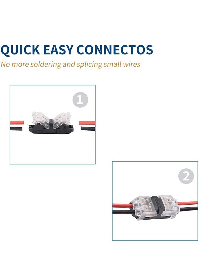 12 قطعة موصلات أسلاك الجهد المنخفض ، موصل لصق سلك لحام سريع ، 2 طريقة السيارات ، اتصال موثوق موصلات الأسلاك الصغيرة أنا نوع 2 دبابيس ، يناسب 20-24 AWG - Image 2