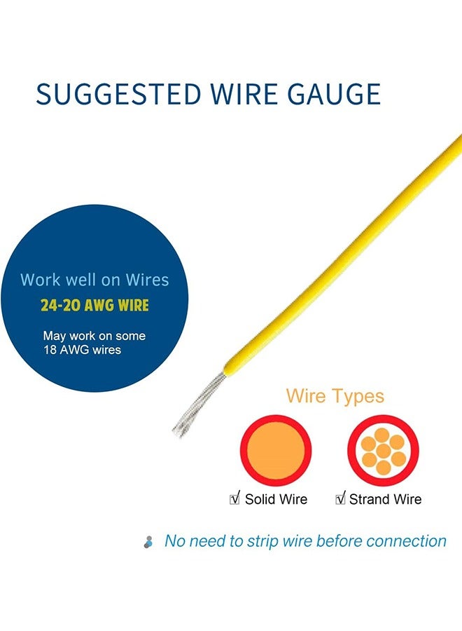 12 قطعة موصلات أسلاك الجهد المنخفض ، موصل لصق سلك لحام سريع ، 2 طريقة السيارات ، اتصال موثوق موصلات الأسلاك الصغيرة أنا نوع 2 دبابيس ، يناسب 20-24 AWG - Image 4
