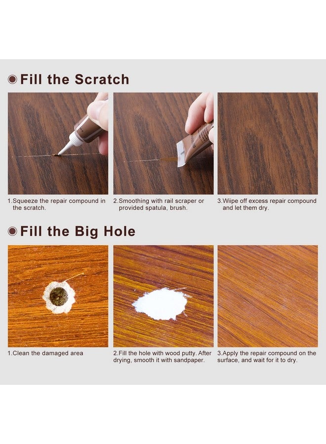 SEISSO Wood Filler Wood Putty and Wood Furniture Repair Kit - 12 Colors Floor Furniture Touch Up Kit, Cover Surface Scratch for Wooden Floor Table, with Water-Based 200 g Putty, 6 Brushes 2 Scraper - Image 4