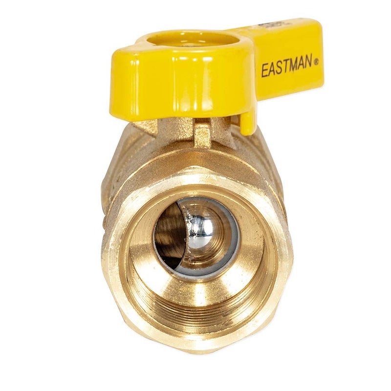 Eastman 3/4 Inch FIP Straight Gas Ball Valve with 1/4-Turn Handle, Brass Plumbing Fitting, 60011 - Image 2