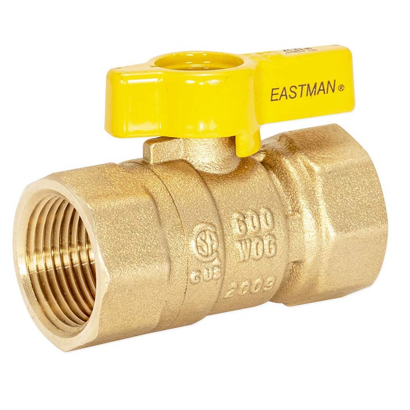 Eastman 3/4 Inch FIP Straight Gas Ball Valve with 1/4-Turn Handle, Brass Plumbing Fitting, 60011 - Image 3