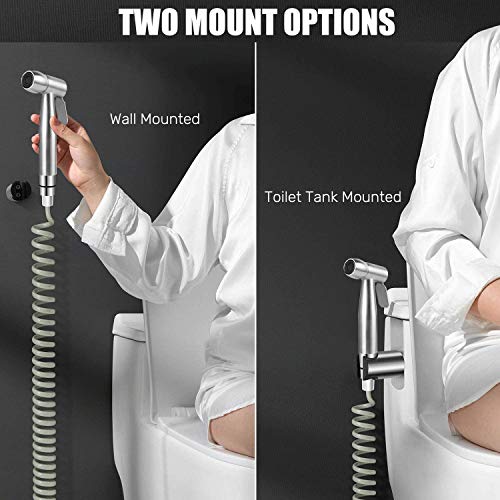 xocome Handheld Bidet Sprayer Toilet with 59in ABS Flexible Telescopic Shower Hose for Bathroom Douche Diaper Cleaning, Pet Bath, Closestool, Squatting Pan, Floor Cleaning - Image 4