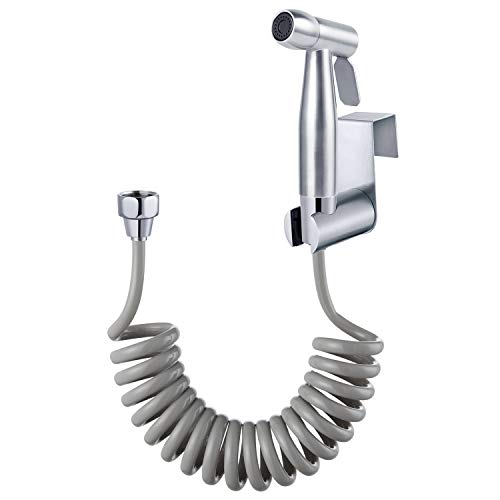 xocome Handheld Bidet Sprayer Toilet with 59in ABS Flexible Telescopic Shower Hose for Bathroom Douche Diaper Cleaning, Pet Bath, Closestool, Squatting Pan, Floor Cleaning - Image 1