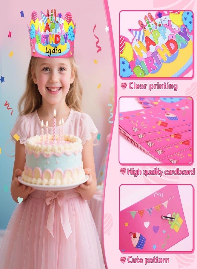 VEKDA 30 Pcs Birthday Crowns for Kids Classroom,Colorful Paper Happy Birthday Hats for Students School Party Supplies - Image 2