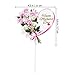 JANOU 12pcs Happy Mothers Day Cake Toppers Heart Flower Cupcake Picks Cake Decoration for Birthday Mothers Day Party Favors - Image 2