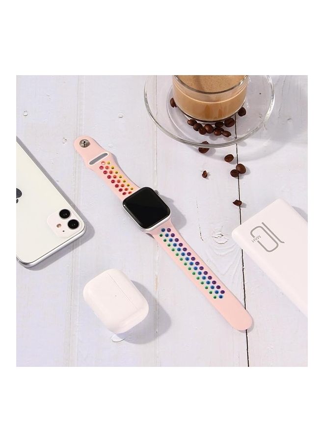 HuHa Replacement Watchband for Apple Watch Series 7/6/5/4/3/2/1/SE 42/44/45mm Pink - Image 5