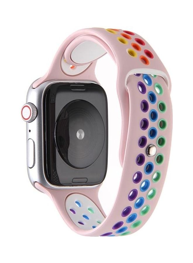 HuHa Replacement Watchband for Apple Watch Series 7/6/5/4/3/2/1/SE 42/44/45mm Pink - Image 1