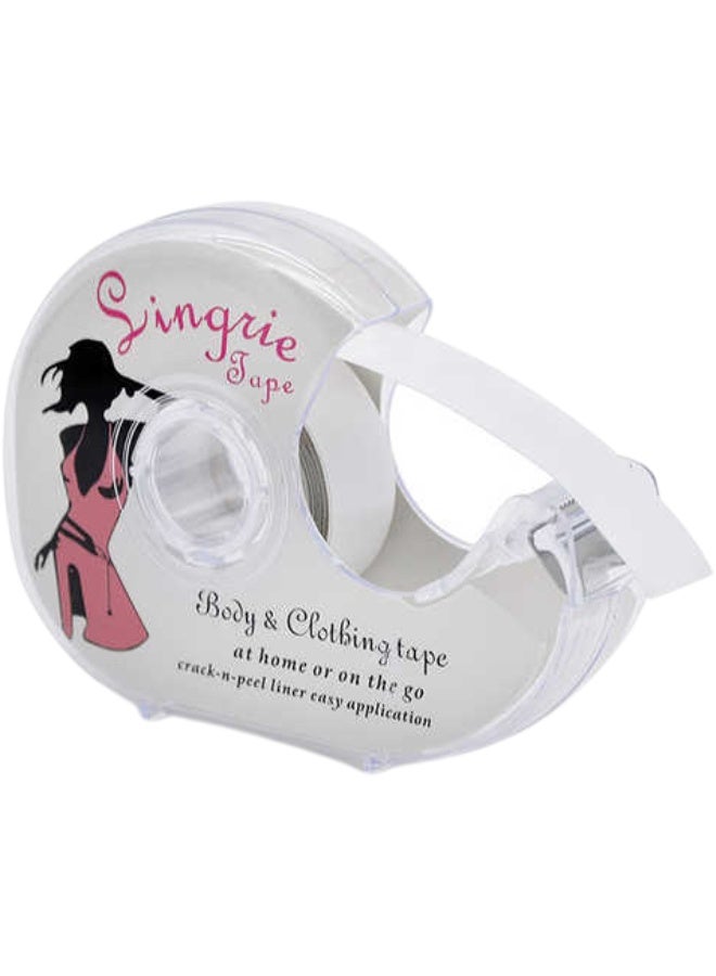 Body Tape Clear Fabric Double Sided Clothing Anti-slip Tape with Dispenser for Women Clothes Dress and Brav (1pc)
