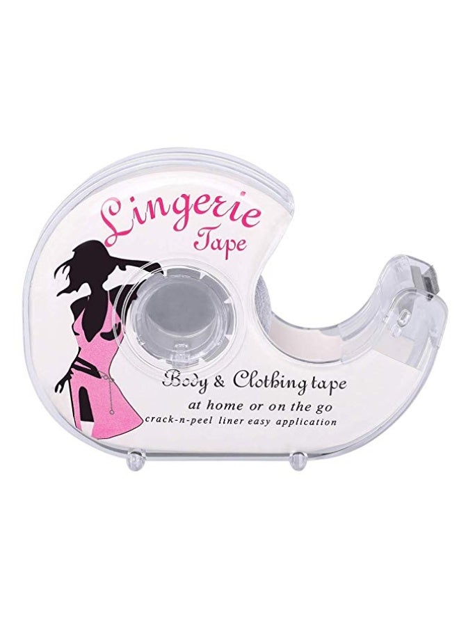 Body Tape Clear Fabric Double Sided Clothing Anti-slip Tape with Dispenser for Women Clothes Dress and Brav (1pc)