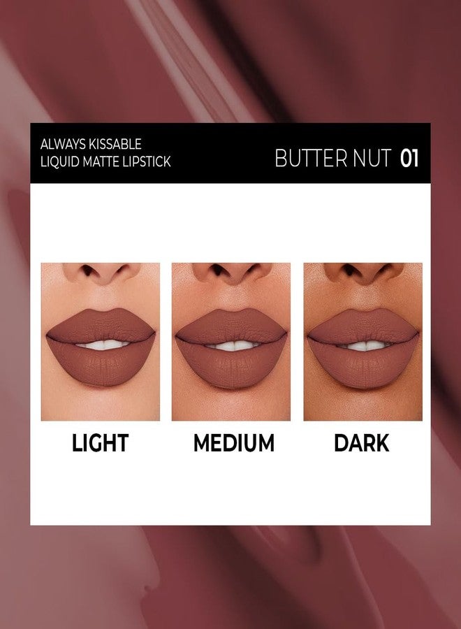 SOKU Always Kissable Long-Lasting Matte Liquid Lipsticks for Women Waterproof, Smudge-Proof | Lightweight Vegan Formula with Vitamin E | Smooth Application, Rich Colour (Butter Nut 01) - 4.5 ml - Image 5