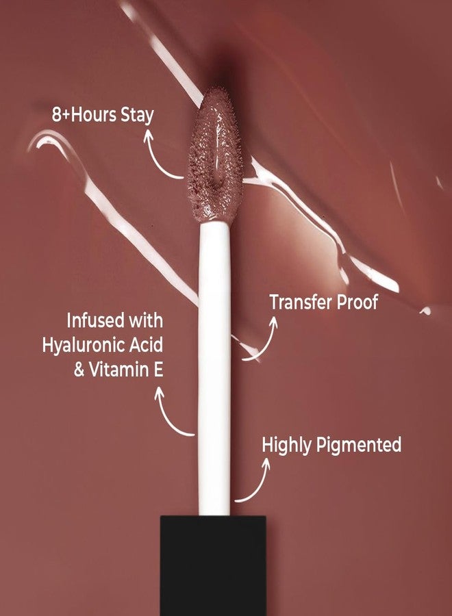 SOKU Always Kissable Long-Lasting Matte Liquid Lipsticks for Women Waterproof, Smudge-Proof | Lightweight Vegan Formula with Vitamin E | Smooth Application, Rich Colour (Butter Nut 01) - 4.5 ml - Image 2
