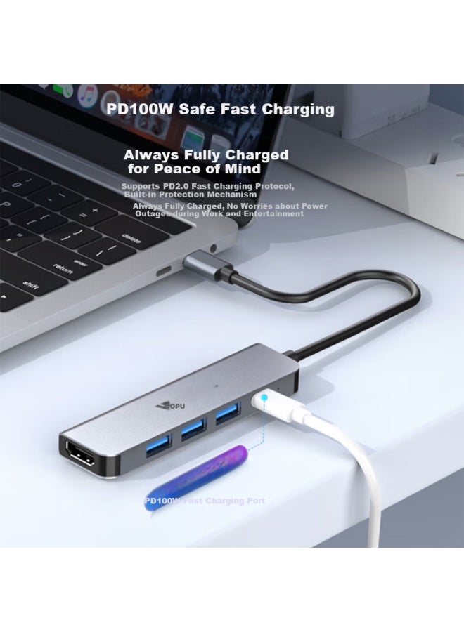 Wopu Type-c Docking Station High Definition 4k Adapter Docking Station Hdmi Converter Adapter Head For Apple Macbook Huawei Laptop Ipad Tablet Tc501 - Image 3