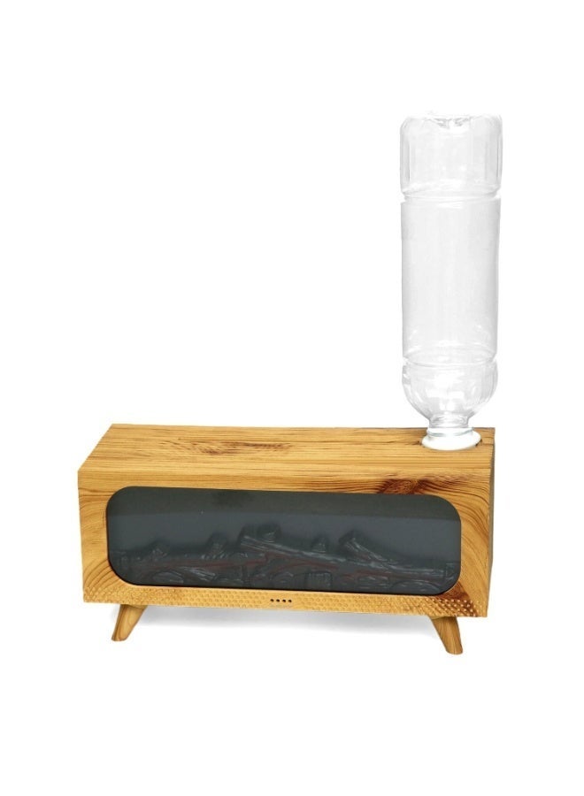 Diffuser and aroma diffuser in the shape of a decorative heater for essential oils, suitable for a home or yoga room; wood color.