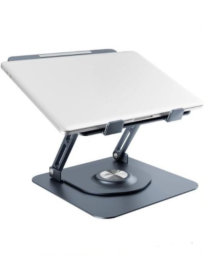 Adjustable Aluminum Laptop Stand with 360° Rotating Base – Foldable and Ventilated Desktop Holder Compatible with All Laptops - Image 3