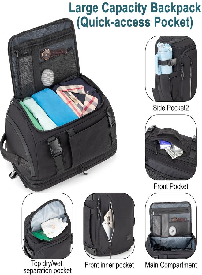 Tzowla 40x30x20 cm Travel Bag with Large Cup Holder Pocket,Personal Item Expandable Rackpack for Men/Women,Laptop Backpacks Carry On Flight Approved,Business Weekender Bags Fit 15.6 Inch Laptop - Image 2