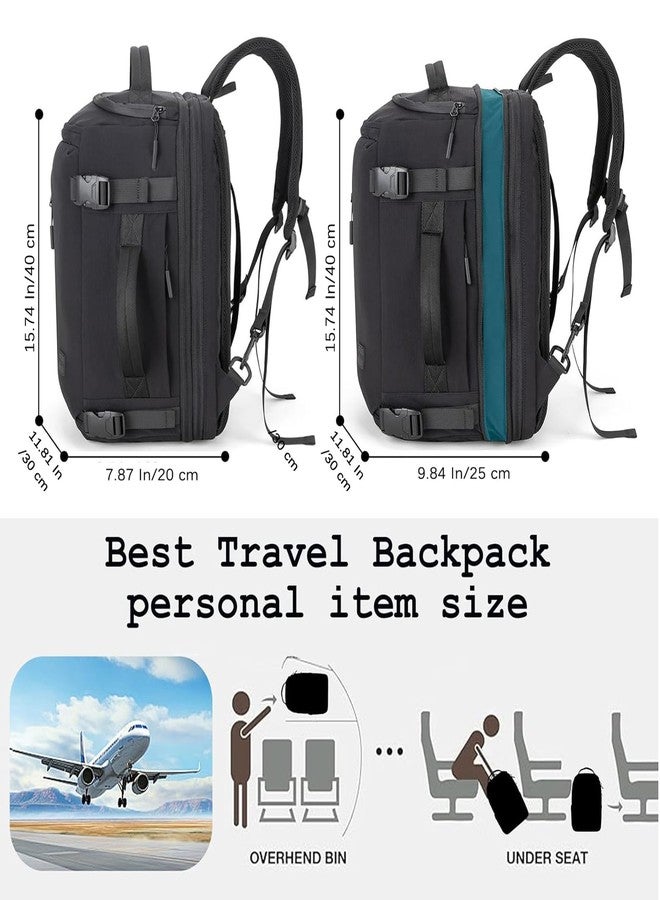 Tzowla 40x30x20 cm Travel Bag with Large Cup Holder Pocket,Personal Item Expandable Rackpack for Men/Women,Laptop Backpacks Carry On Flight Approved,Business Weekender Bags Fit 15.6 Inch Laptop - Image 4