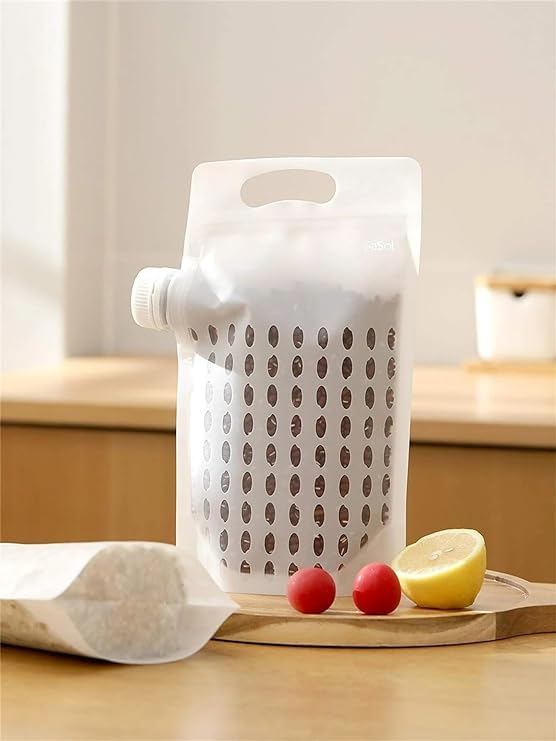 SHIELD PLUS Food Storage Grain Bag Multi Purpose Pour Reusable Bag Food Storage Container Grain Sealed Pouch Kitchen Storage Organizer Pack of 5 PCsMulticolor  - Image 1