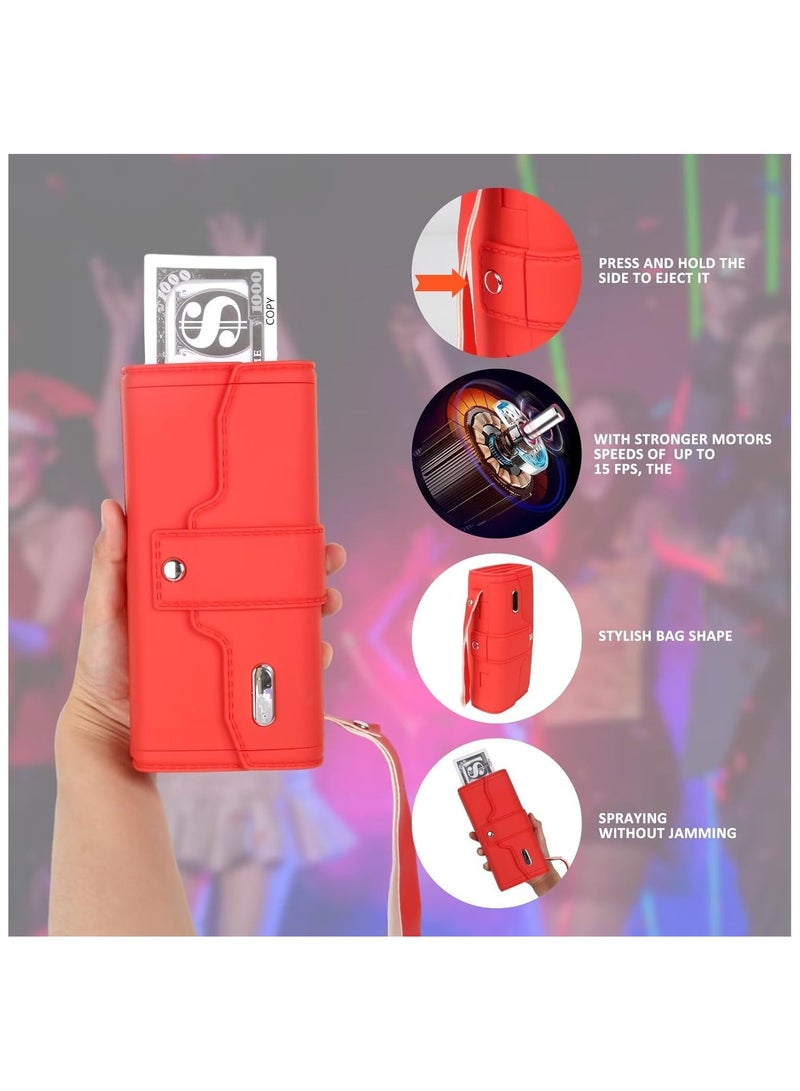 Money Launcher Shaped Like a Wallet with Props – Cash Blaster Toy in the Form of a Money Sprayer, Real Money Shooter with 100 Pieces of Fake $100 Bills for Parties, Movies, and Games Supplies  - Image 4