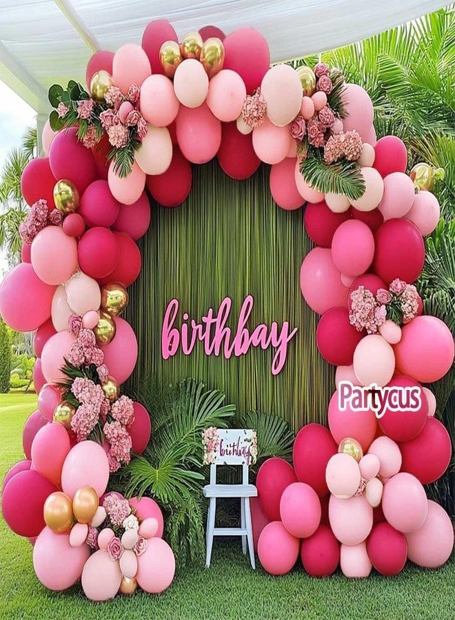 Partycus Double Stuffed Hot Pink Balloon Arch Kit - Pink Balloons, Princess Theme, Birthday Occasion, Unisex-Adults & Children - Image 2