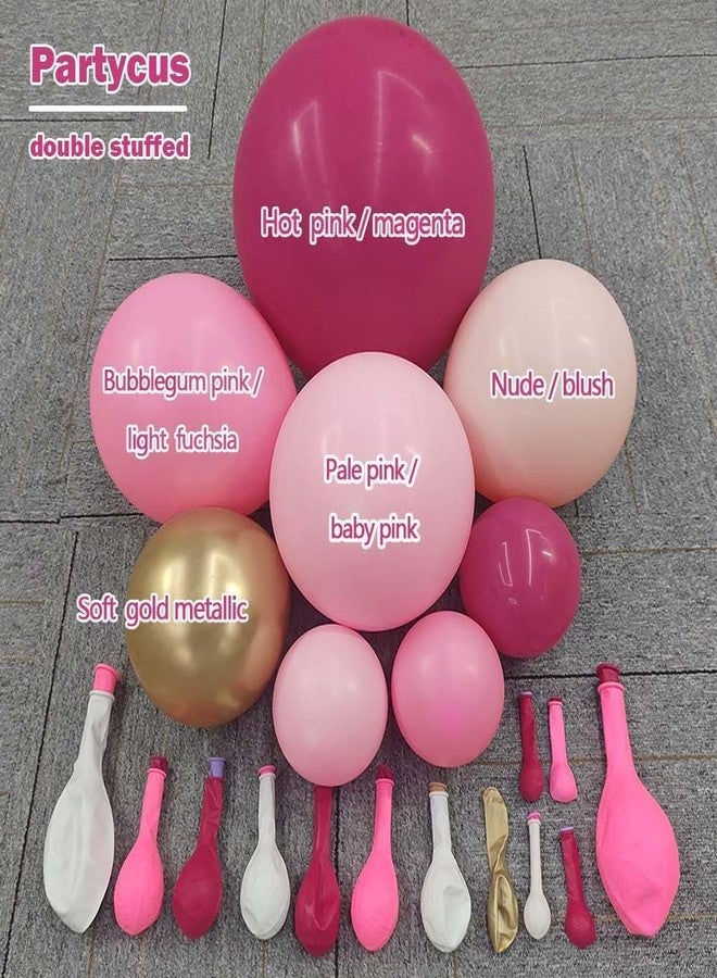 Partycus Double Stuffed Hot Pink Balloon Arch Kit - Pink Balloons, Princess Theme, Birthday Occasion, Unisex-Adults & Children - Image 3