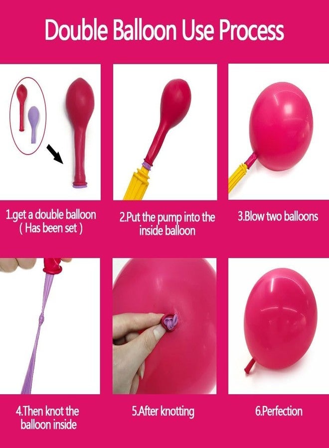 Partycus Double Stuffed Hot Pink Balloon Arch Kit - Pink Balloons, Princess Theme, Birthday Occasion, Unisex-Adults & Children - Image 5