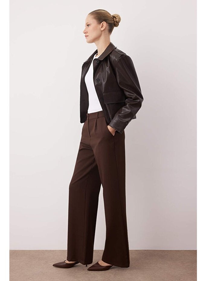 ARCO STORE 01 High Waist Wide Leg/Wide Leg Pleated Woven Pants - Image 2