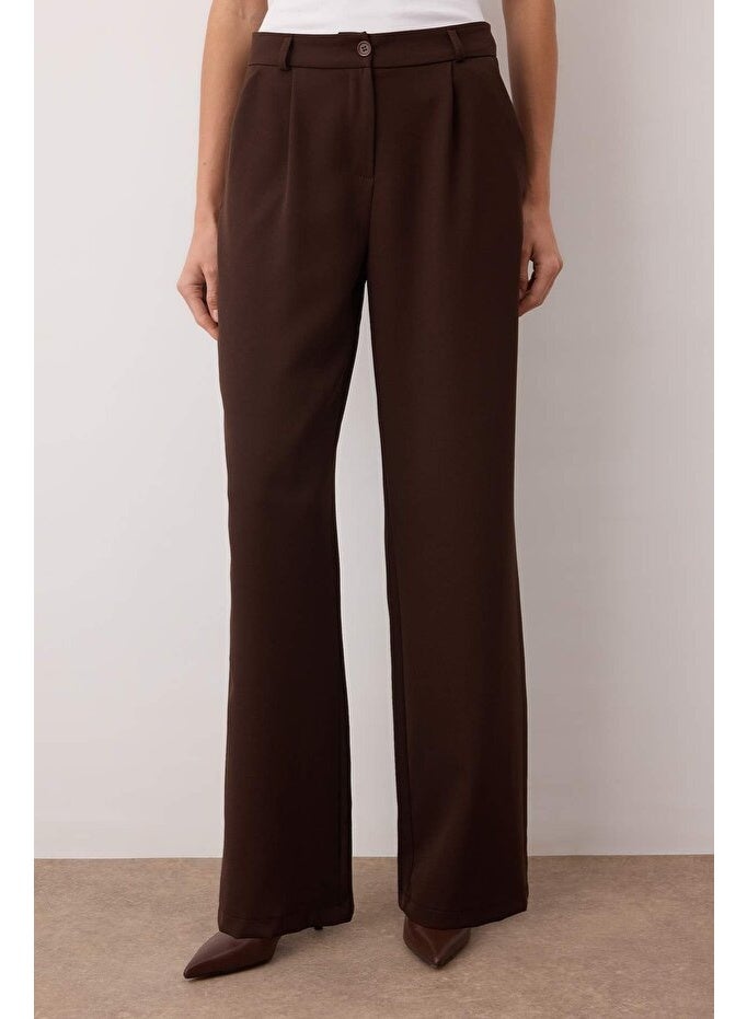 ARCO STORE 01 High Waist Wide Leg/Wide Leg Pleated Woven Pants - Image 3