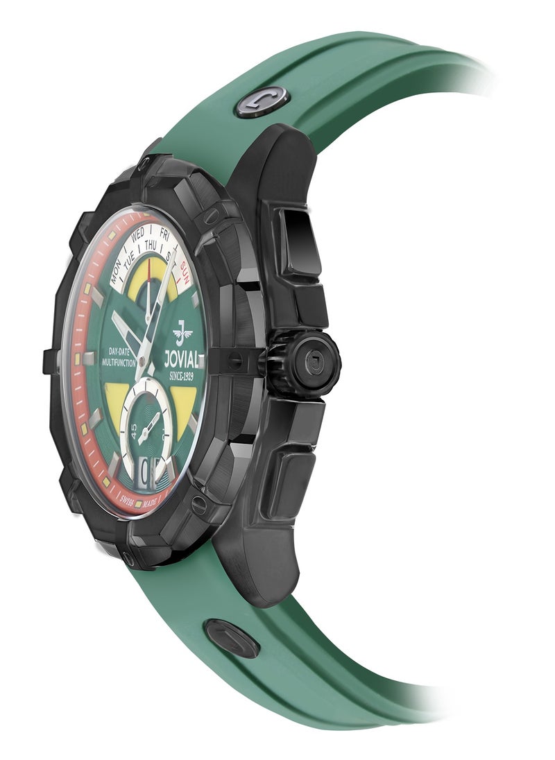 Jovial JOVIAL 12052GBRC96, Multifunction, DUALITY COLLECTION combines precision and versatility with its bold multifunction design and dual day-date display for those who value both style and function.  - Image 4