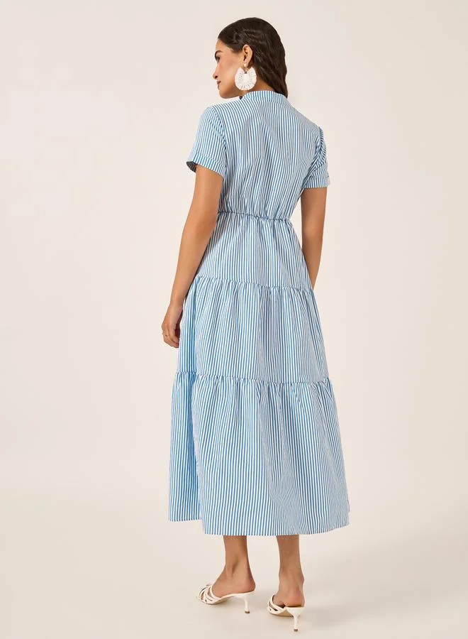 Take Two Striped Tiered Dress
