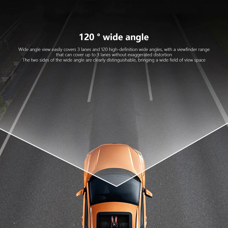 كلاراكو كاميرا لوحة القيادة للسيارات، كاميرا أمامية وخلفية فائقة الرؤية الليلية، مسجلات سيارات، كاميرا لوحة قيادة السيارة بدقة 720 بكسل مع شاشة مراقبة وقوف السيارات، تسجيل Lklarako، كشف الحركة - Image 5