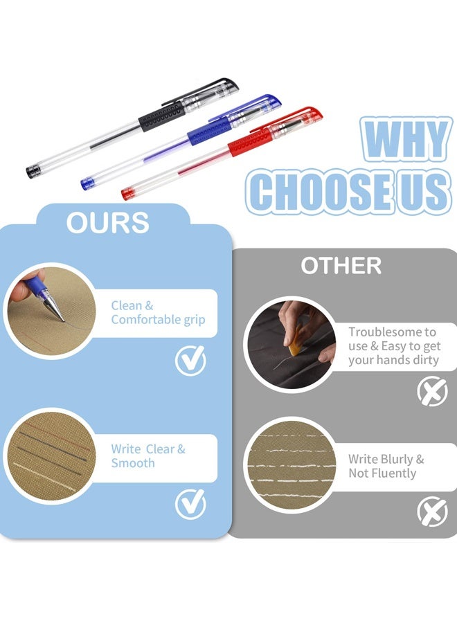 18 Pieces Gel Pen Set with 3 Color Ink 0.5 mm Ballpoint Pens Cute Design Perfect for Student Learning Office Work, Daily Journaling, DIY Crafts abd Family Note Taking with 3 Colors for Flexible Marking - Image 4