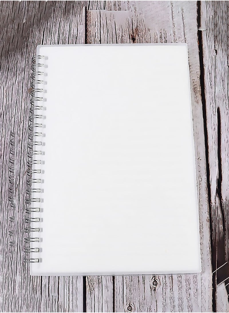 JSDUN - Spiral Notebook A4, Horizontal Line Transparent Pen Thickened Pp Surface Coil Notepad, Student Learning Office Supplies Stationery - Image 1