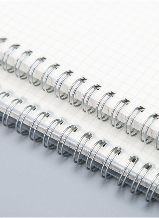 JSDUN - Spiral Notebook A4, Horizontal Line Transparent Pen Thickened Pp Surface Coil Notepad, Student Learning Office Supplies Stationery - Image 1