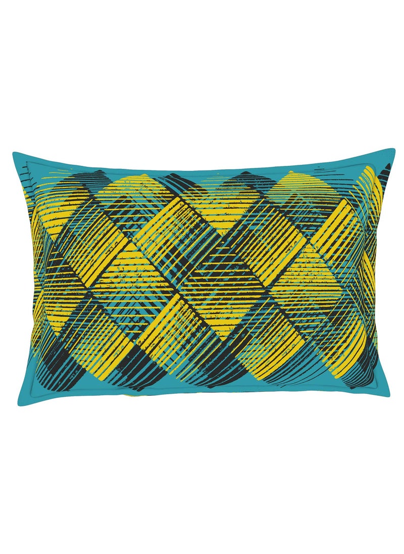 SPACES Spaces Cotton Atrium Multi Geometric 1 Single Bed Sheet With1 Pillow Covers  - Image 5