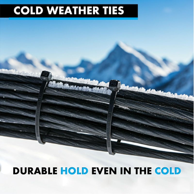 WLEAD 120lb Heavy Duty Zip Ties 24 inch,WLEAD 50PCS Cable Ties Strong Tensile Strength,Outdoor UV Resistant,Self-locking Industrial Durable Premium Cable Tie Assorted Size (Black,24 inch x 0.3 inch) - Image 5