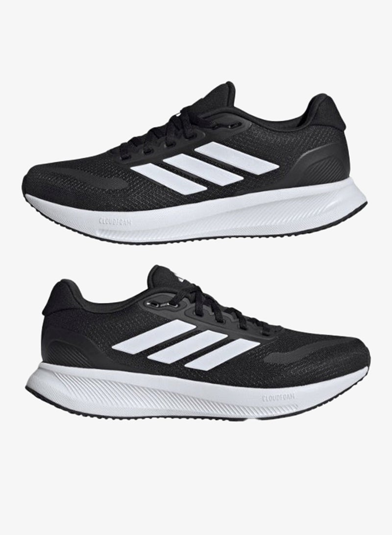 اديداس أديداس ران فالكون 5 إم حذاء جري رجالي أسود - Image 2