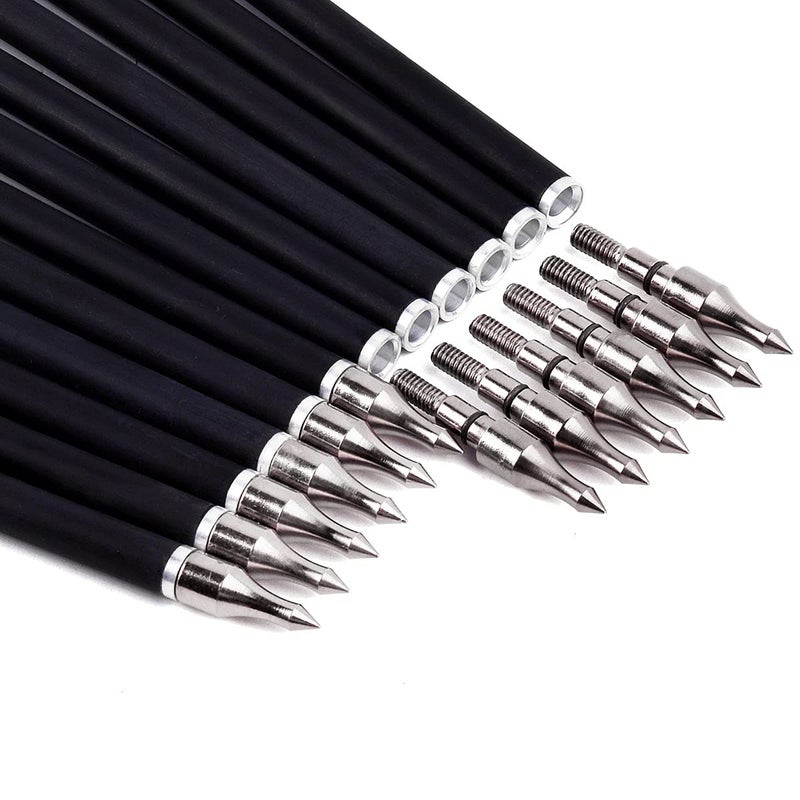 LWANO 30Inch Carbon Arrow Archery Hunting/Targeting Practice Arrows with 5" Turkey Feathers for Compound Recurve Longbow 12Pack - Image 5