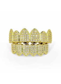 Vampire Gold Grillz Micro Pave Tooth Cap Hip-Hop Accessory Gold