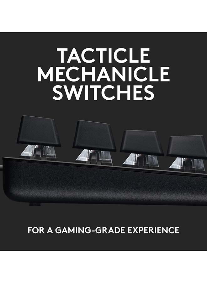 Logitech G515 TKL Wired Low Profile Gaming Keyboard, Fully Customizable RGB, Double-Shot PBT Keycaps, Tactile/Brown Switches - Black I 5099206123175 - Image 2
