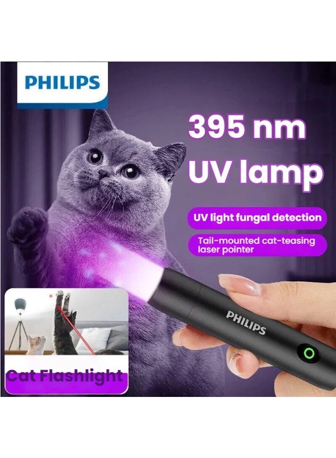 Philips Rechargeable 395nm UV Flashlight, Mini Blacklight for Pet Urine Detection, Fungus, Cat Ringworm, Scorpion Hunting - Portable Handheld UV LED Light for Home and Outdoor Use - Image 1