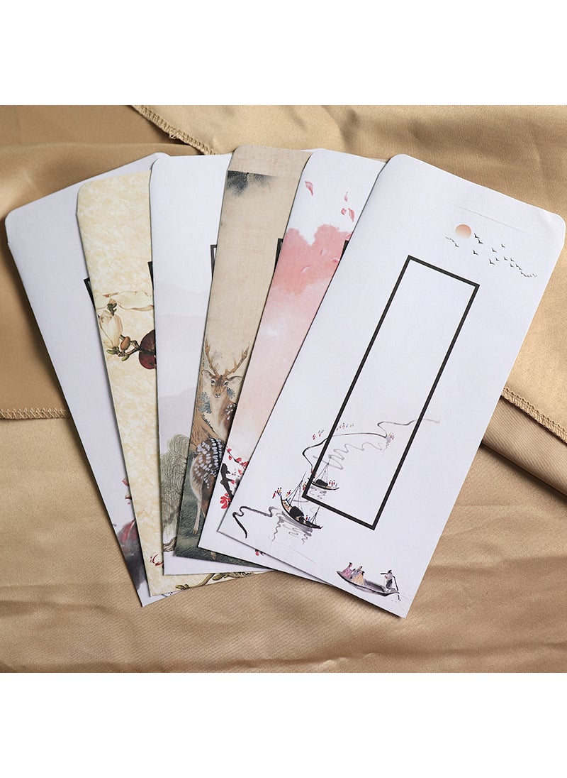 Generic Vintage Chinese Style Love Letter Set White red frame stationery 