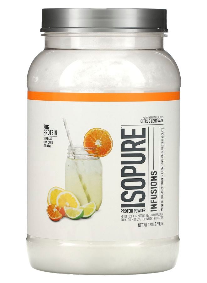 Isopure Infusions Protein Powder Citrus Lemonade 1.98 lb (900 g)